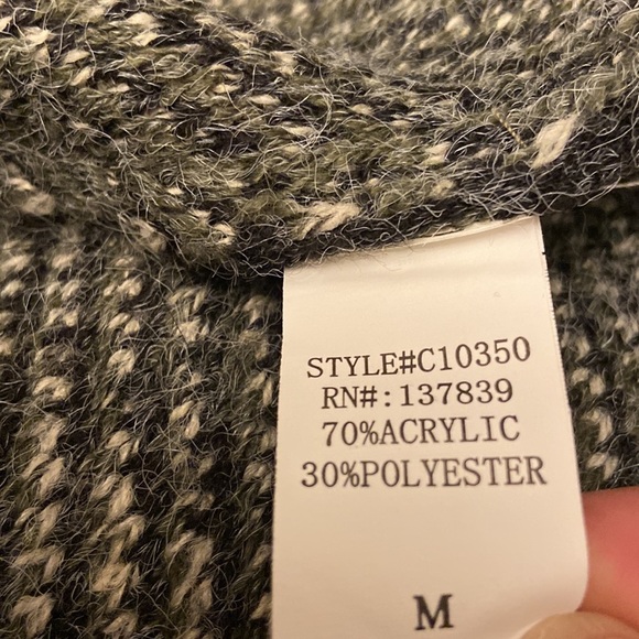 Dreamers Long Line Cardigan Camo Open Front Long Sleeves Sweater - Picture 5 of 6